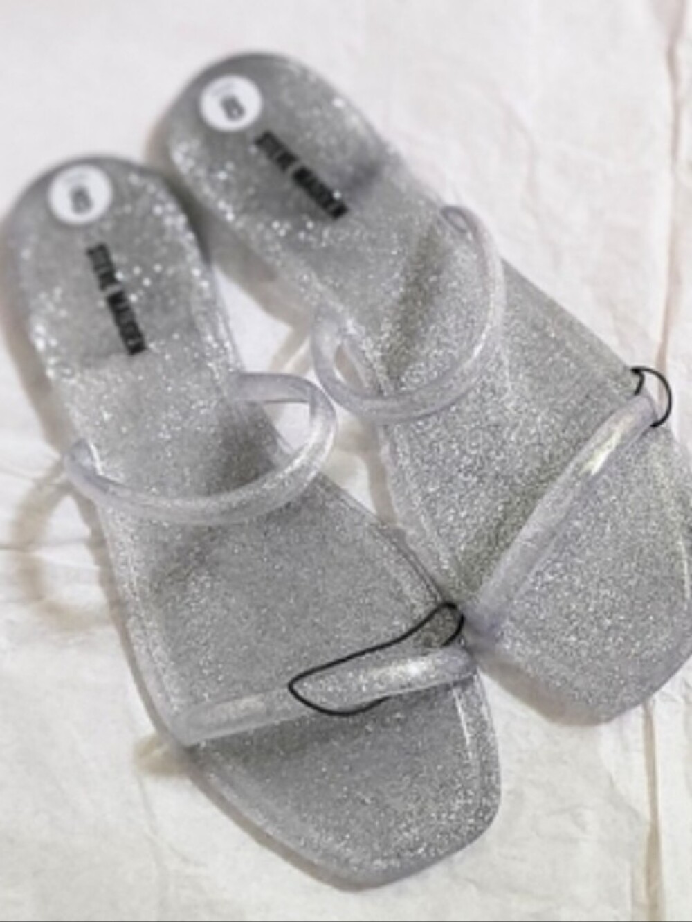 NWT! Steve Madden Women's Silver/White Pike Jelly Summer Beach Sandal Bundle 8 - Picture 10 of 16